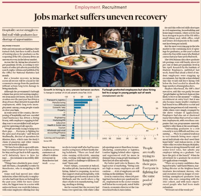 Nice mention for Graduate Recruitment Bureau (GRB) on page two of yesterday's FT &gt;&gt;