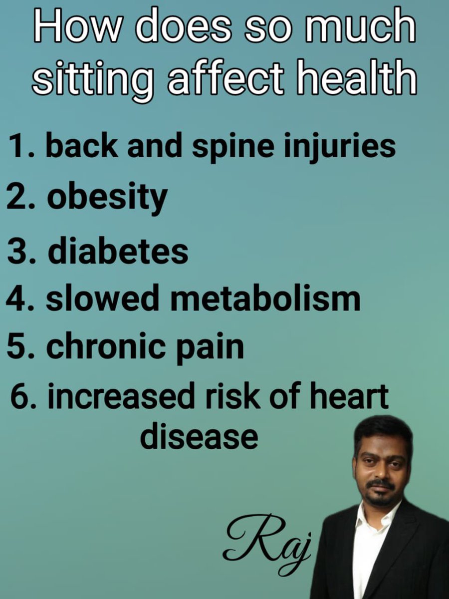 rajeshwarjadi's tweet photo. How does so much sitting affect health??
@TiEHyderabad @THubHyd @MoHFW_INDIA @thePHFI https://t.co/HtOS2x2qw5