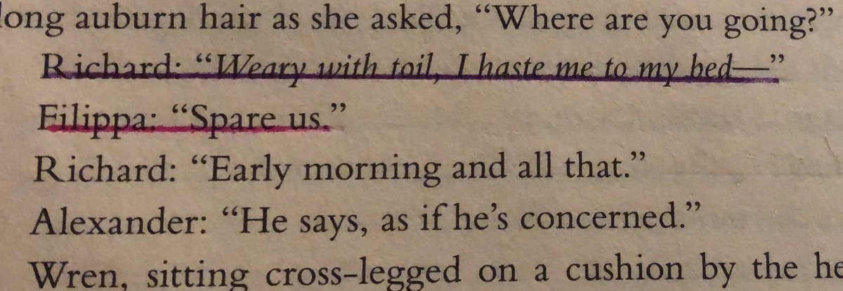 ok, I’m not even sure this qualifies as foreshadowing and I may be overanalyzing, but after 3 reads I feel this is a subtle way of showing Pip’s over Richard’s entire existence. which same. it’s such a small detail but the way she just curtly cut him off is food for thought