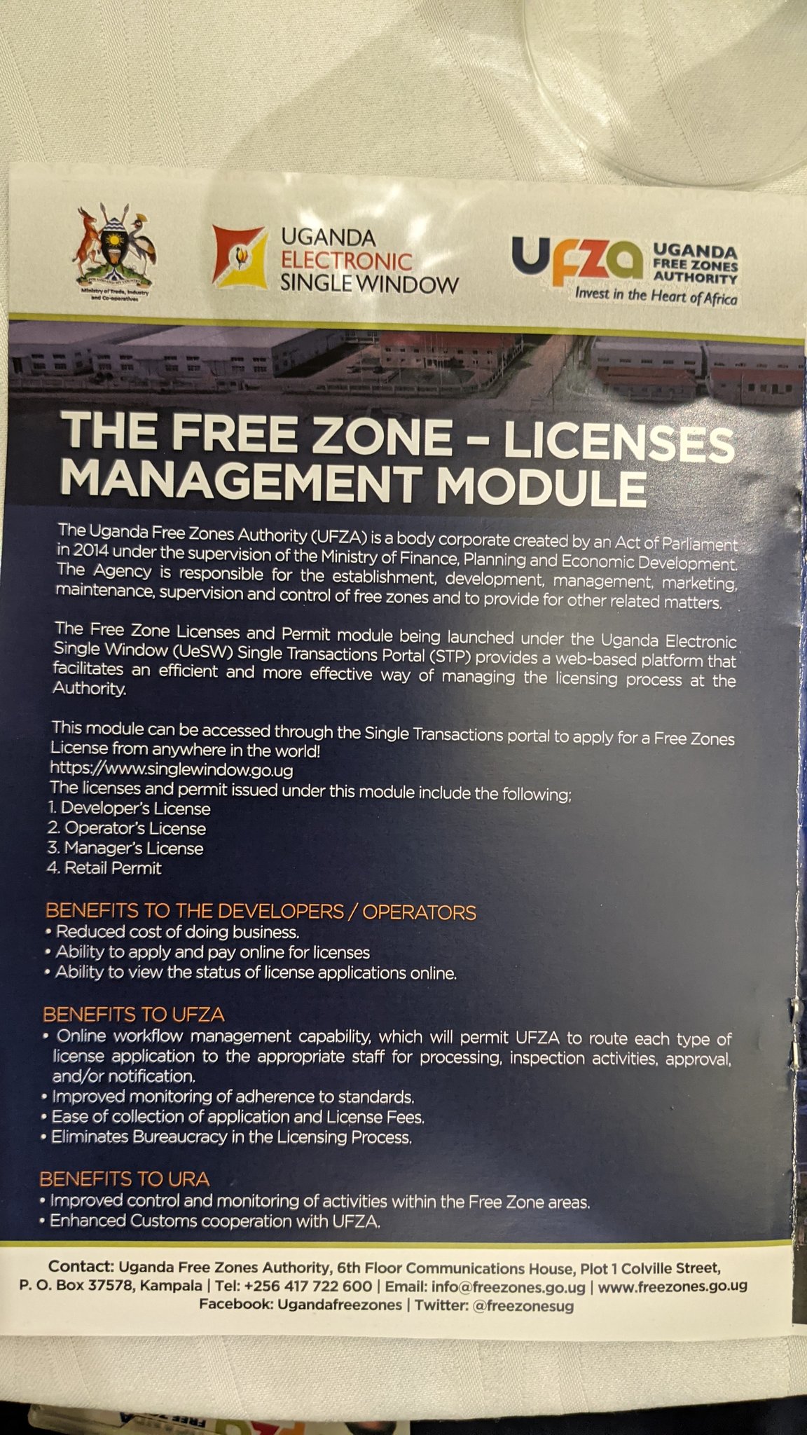 Uganda Free Zones Authority Freezonesug Is Very Thrilled To Be Integrated Into This Automated System To Ease The Application And Licensing Of Free Zones We Acknowledge That Silos And The
