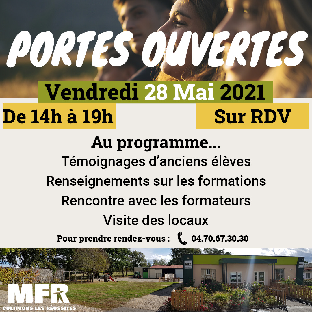 #PORTESOUVERTES 
Portes Ouvertes sur RDV vendredi 28 Mai !
Appelez nous dès maintenant au 04.70.67.30.30  pour prendre RDV 

#PO #POMFR #alternance #apprentissage