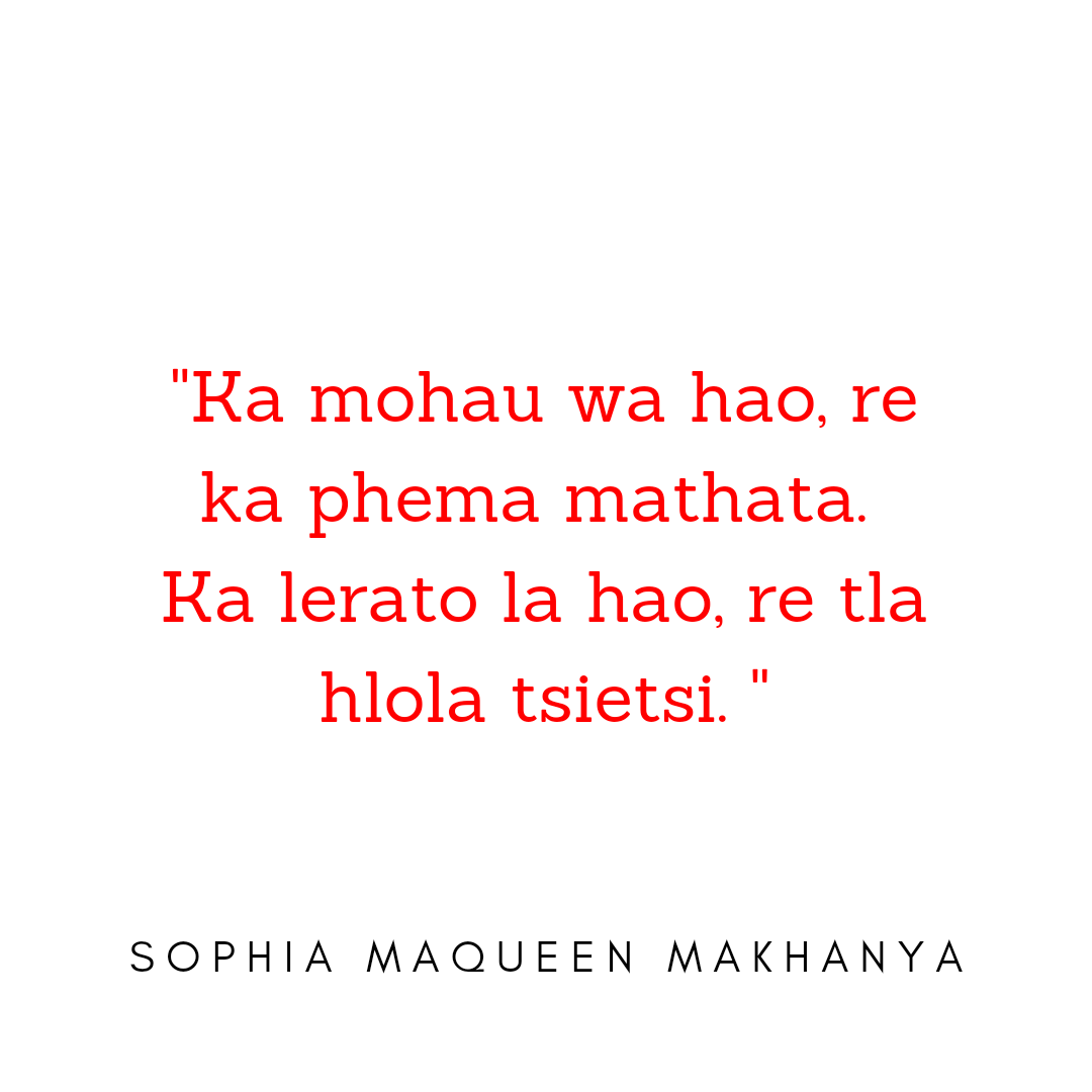 StMosesChoir's tweet photo. Lyrics from the song, O Re Rute from the triple - platinum certified album Thapelo Ya Basotho (1986). Song solely composed &amp; written by Sophia Maqueen Makhanya.

Thapelo Ya Basotho album is available in all digital music stores ITunes, YouTube Music, Amazon and many more. https://t.co/yB6UHf0E0Y