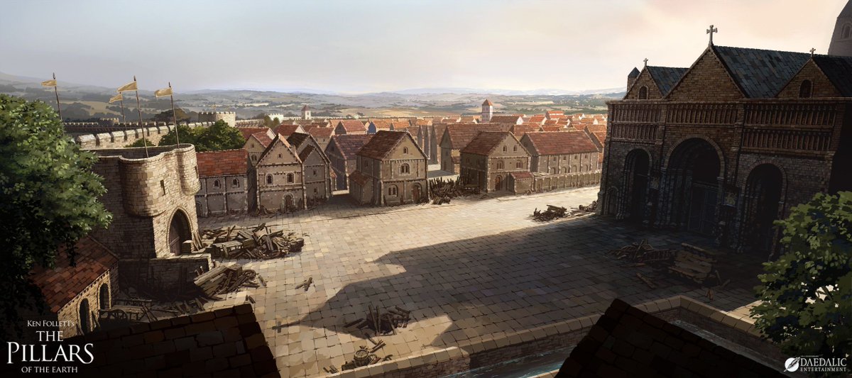 #ThrowbackThursday
Pillars of the Earth
A few years back I worked at Daedalic Entertainment and made the backgrounds for the game. 
#backgroundart #gameart