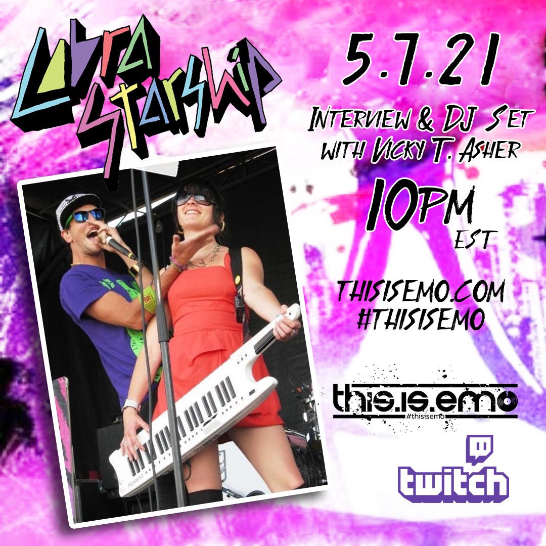 ThisIsEmoDotCom's tweet photo. .this.is.emo. with @vickyt of @cobrastarship !
5.7.21 - 10PM EST - https://t.co/7cEcf9SoTF
Interview • DJ • Q & A
#thisisemo #cobrastarship #emonight #emonite #foreveremo #emo https://t.co/nCBreLWo8y