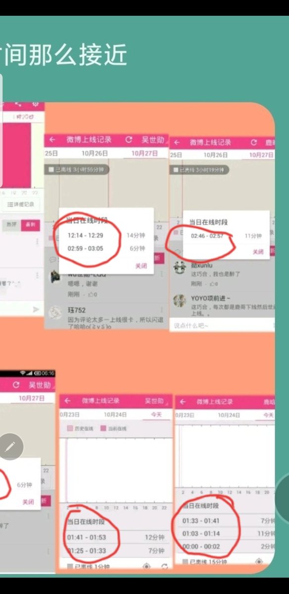 "Apakah waktu online Weibo Anda begitu dekat"Oktober 24: Sehun : 01.25- 01.53           Luhan: 00.00 - 01.4527 Oktober: Sehun : 02.59-03.05          Luhan: 02.46- 02.57Sering interaksi lewat weibo