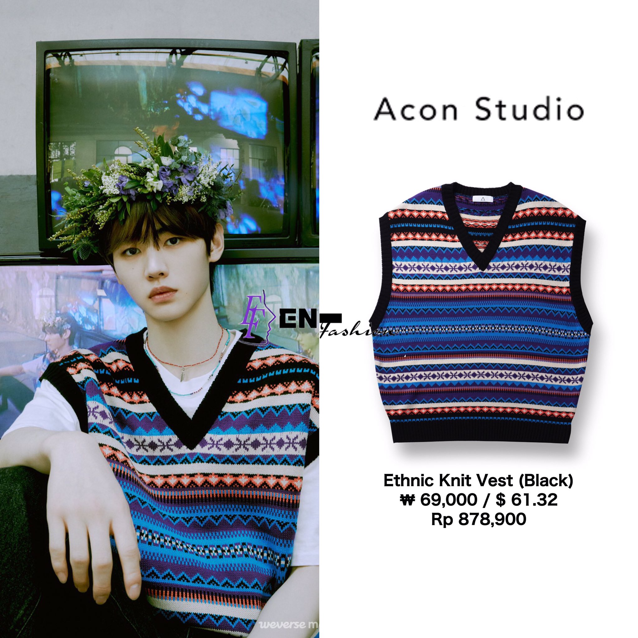 ★Enhypen SUNGHOON着用★【ACON STUDIO】ETHNIC KNIT VEST ENHYPEN Fashion (slow) on X: