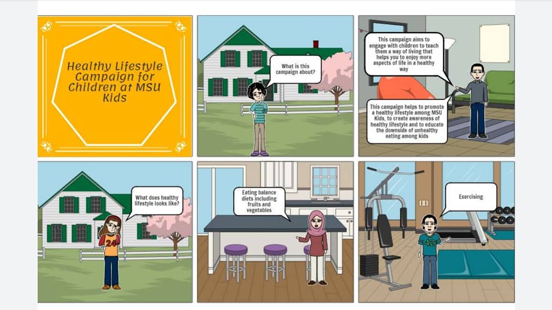 forMSUkids's tweet photo. Our campaign storyboard on healthy lifestyle for children at MSU kids! #PEC700 #PEC700FEB2021 #PECMEGACARNIVALFEB2021 https://t.co/epQvaoVGUt