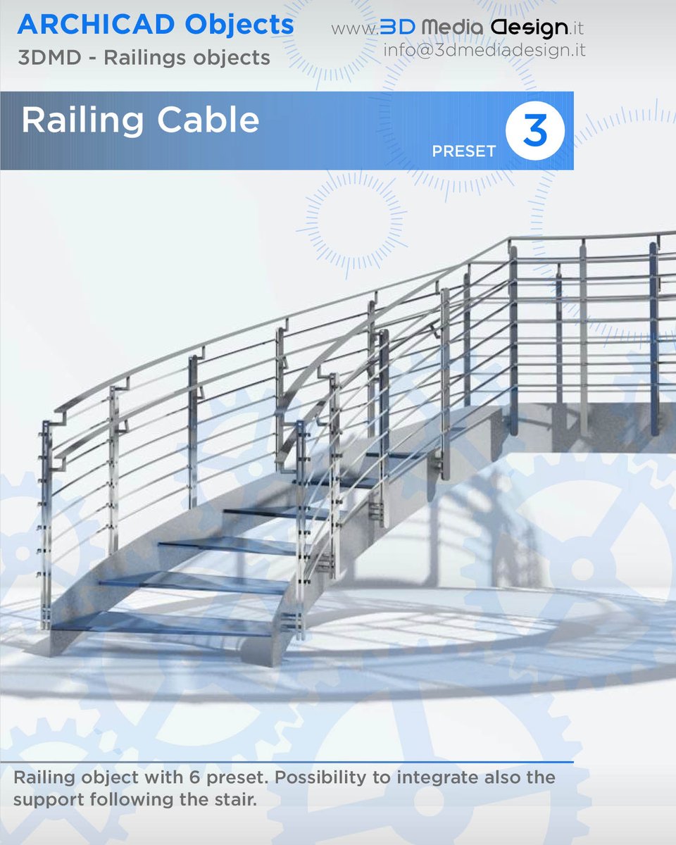 Archicad Railing Objects
3DMediaDesign - Update v.4.6 available
3dmediadesign.it/objects.html

#Archicad #Railing #Graphisoft #BIM #Buildinginformationmodeling #BIMX #ArchicadUser #archicadrender #Buildinginformationmodeling #archicaddesign #Archicad24 #OpenBIM #BIMcloud