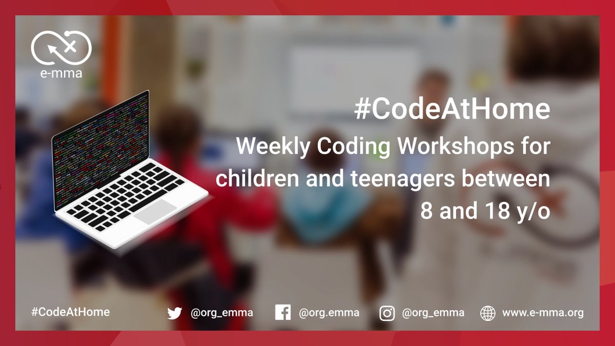Org_Emma's tweet image. #CodeAtHome initiative - Learn coding for free with your kids!
To know more about our next #CodeAtHome sessions  e-mma.org/codeathome/
Or simply download our CodeAtHome application  here CodeAtHome.app/download