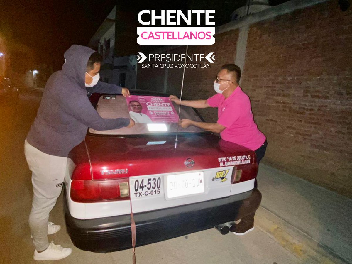 FranciscoJVF_'s tweet photo. Tras avalar el @IEEPCO su candidatura a la presidencia municipal, de Xoxocotlán, el @DrCCastellanos comienza a recibir el respaldo de taxistas de San Juan Bautista La Raya y ciudadan@s, quienes durante años estuvieron esperando una verdadera #transformación. https://t.co/1ZaXpr19S9