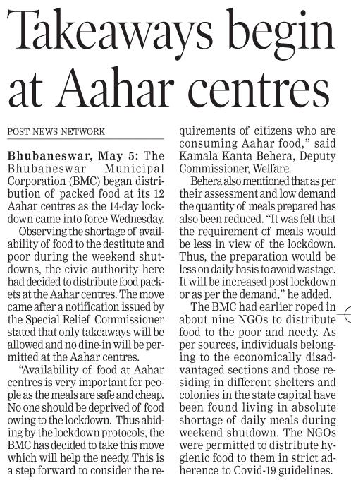 CMO_Odisha's tweet photo. To ensure that no one is deprived of food during lockdown, @bmcbbsr has started distributing food packets at the Aahaar Centres in #Bhubaneswar. BMC has roped in nine NGOs to distribute food to the needy.
#OdishaCares https://t.co/gdbs5BWMyx