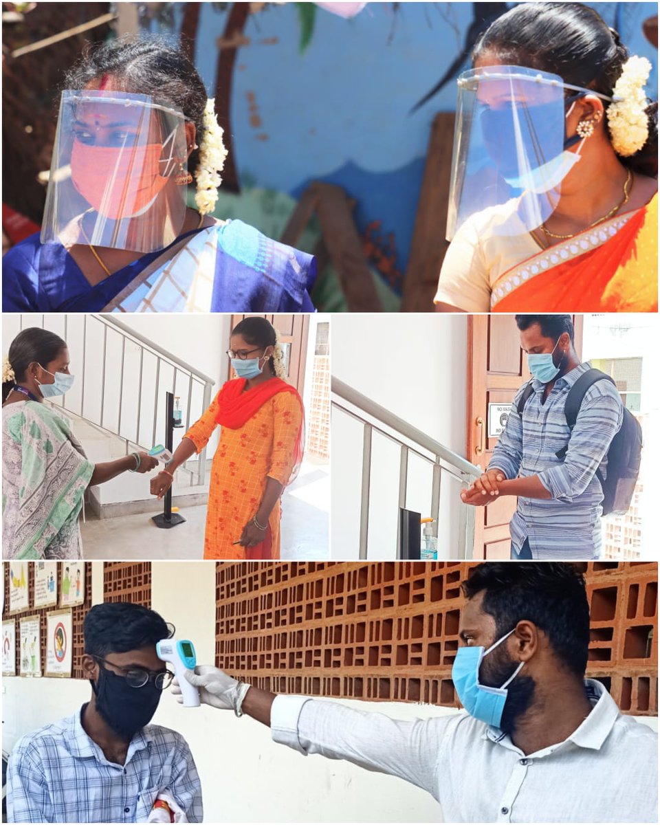 Social workers work in the New Normal Way.Masks on, Social Distancing in place, and Limited staff in a room. Thermal temperature scanning and hand and vehicle sanitizing for all staff at the office entrance every morning.Also wearing Double mask+Face shield during outreach.