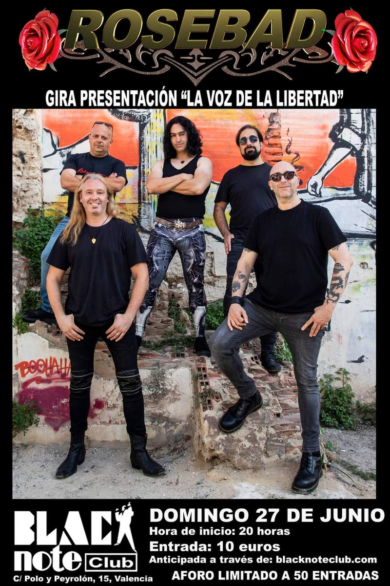 Aqui os dejamos el cartel de nuestro regreso a los escenarios!!!!
Domingo 27 de Junio a las 20 horas en la Sala Black Note de Valencia por solo 10 euros. 
Entrada anticipada:
blacknoteclub.com/informacion-de…
Aforo reducido a 50 entradas.