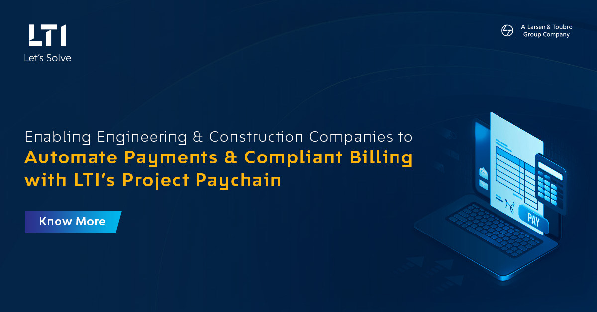 ltm_ofcl's tweet image. LTI's Project Paychain benefits Engineering &amp;amp; Construction companies to execute data-driven business decisions; thanks to S/4HANA's real-time analytics, intelligent mapping and compliance billing. Download the brochure now lti.co/w5djQPB

#SAP #Cloud #Paychain #LetsSolve