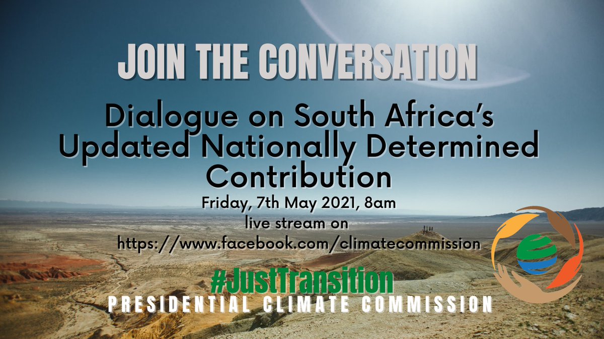 ClimateZA's tweet photo. Join the Dialogue on #SouthAfrica 's Updated Nationally Determined Contribution. Friday, 7th May, 8am #Livestream at https://t.co/pkBvGz3RWj
#JustTransition https://t.co/syZKjkaolX