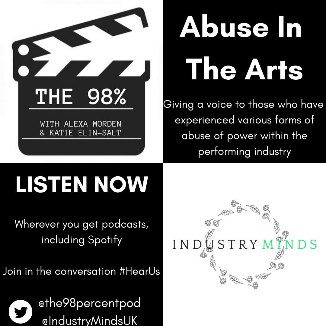 the98percentpod's tweet photo. Out now.
Our episode on the systemic problem that is abuse in the arts.
Planned and recorded before this issue was propelled into the limelight last week...These incidents aren’t just one off’s.
To those with power and influence; we need your help. #HearUs.
Time for change. https://t.co/dtJEUor3kt