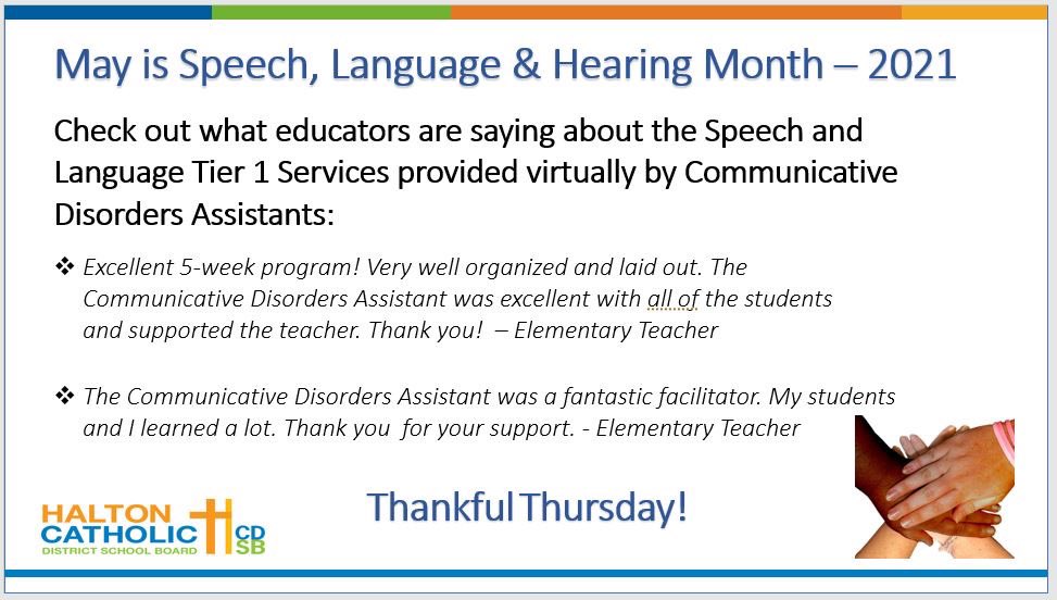 Thankful Thursday! What an incredibly dedicated and passionate group of professionals! <a href="/HCDSB/">Halton Catholic DSB</a> #CommunicationIsConnection #communicateawareness