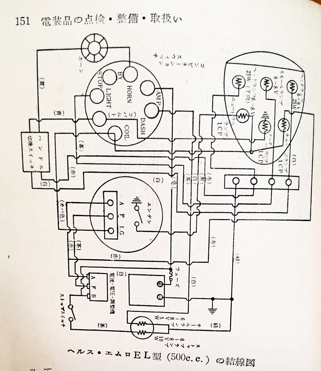 ヘルス・エムロEL500の配線図がウチにありました、必要な方ご活用ください♪ 