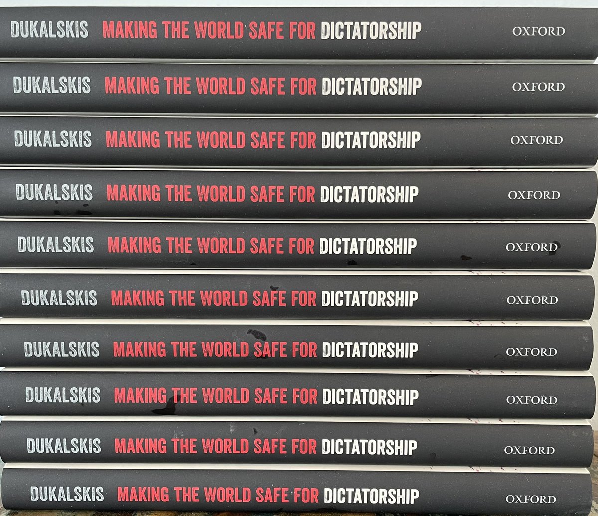 Received author copies of my new  @OUPAcademic book Making the World Safe for Dictatorship If you RT this I’ll put you in a random drawing that I’ll do on Sunday evening. I’ll draw two names and each gets a free copy shipped to them wherever they happen to be on the planet.