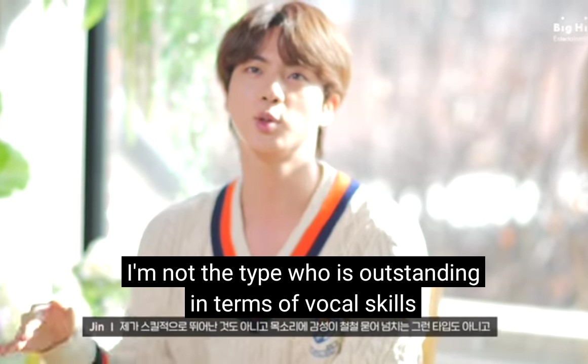 Have you heard yourself jin????? Does he know that he sound so heavenly or not????