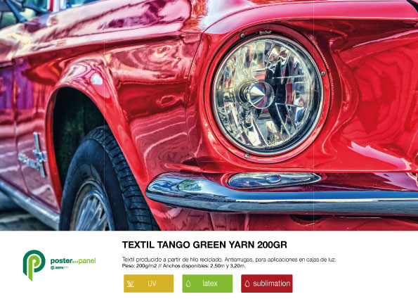 ¡NOVEDAD!

Textil #Tango Green Yarn 200gr, a partir de hilo #reciclado. 
Ideal para aplicaciones #retroiluminadas o #backlight, para sistemas de presentación en tiendas, grandes almacenes y oficinas.

Haz clic para más información y haz tu pedido online: posterandpanel.com/textil-tango-g…