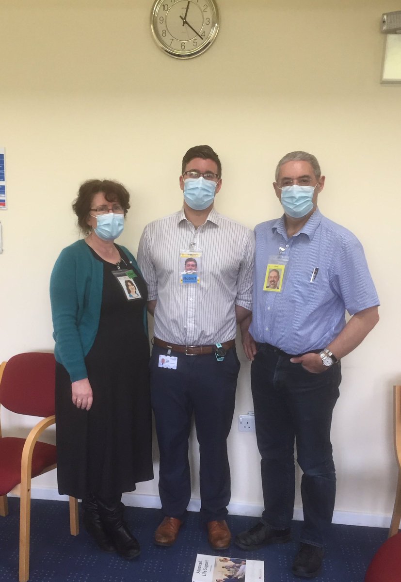 What’s the collective noun for a trio of Heartdocs?   Heartdoc,  Mrs Heartdoc & Baby Heartdoc1 all teaching on @ResusCouncilUK ACLS Course at Chesterfield @royalhospital this week ... & all with their #AndILookLikeThis badges Proudly displayed