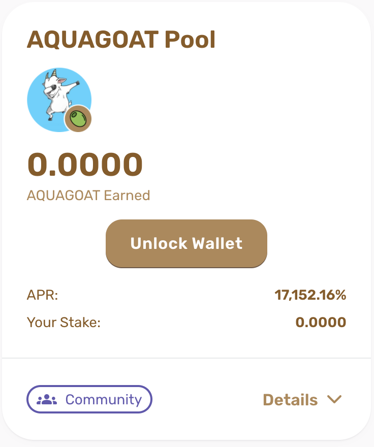 OliveCashBsc's tweet photo. #BSC
🐐Are you ready to welcome AquaGoat with an amazing APR?
Pool and Farm will start at 12 pm UTC. You can start Staking right now.
1) Pool - Stake Olive to Earn AquaGoat.
2) Farm - Stake AquaGoat/BNB LP2 to Earn Olives.
https://t.co/Fyjnz5uXKR
@AquaBsc #YieldFarming #defi https://t.co/r4Xu8g9IUQ