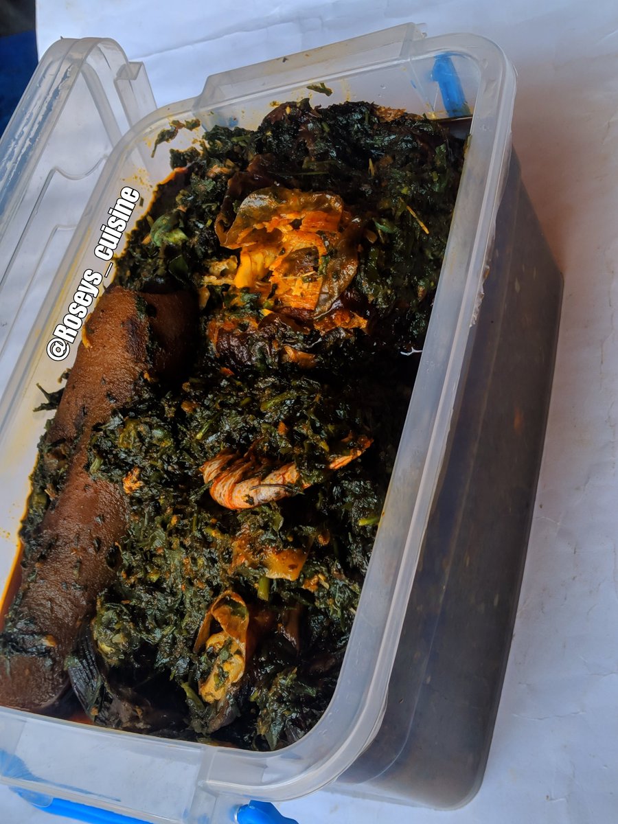 Get this bowl of Afang soup for 6000 instead of 7000Size: 2.4litre bowl: Lagos