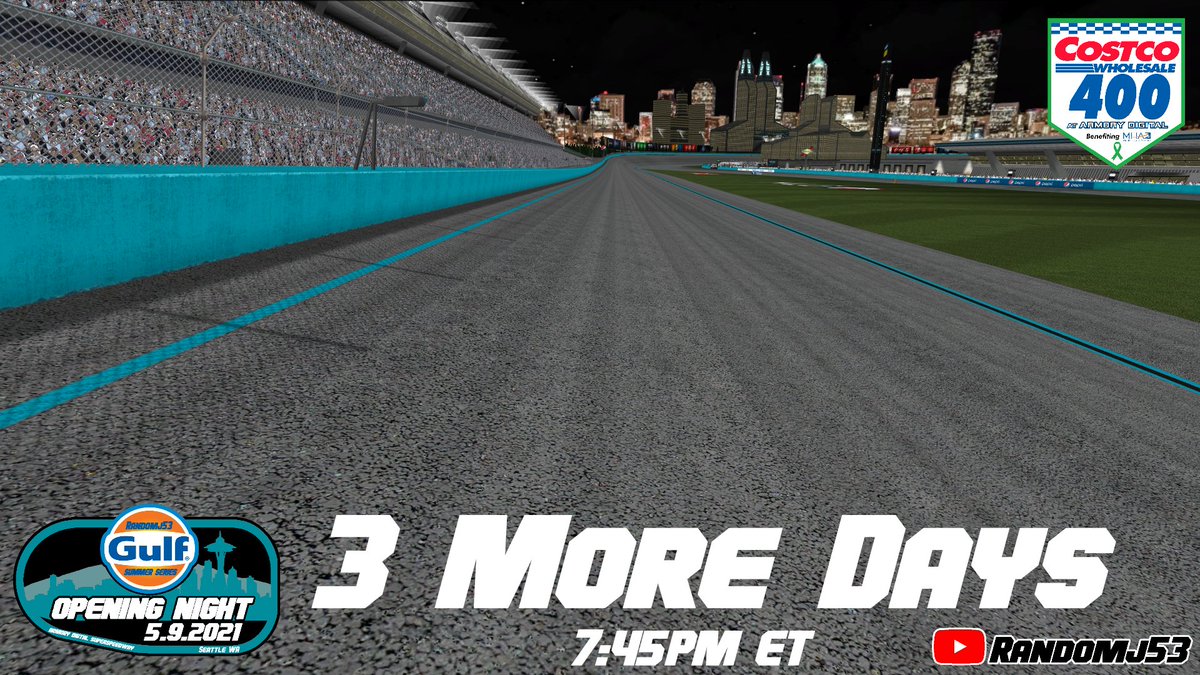 Randomj53's tweet photo. Forgot to do this yesterday, but 3 More Days until #GulfSummerSeries opening night!! #2021OpeningNight #Costco400 #GSS #ThisIsSummer #Back2Summer #NR2003 #ArmoryDigital https://t.co/KFFtdwMTx4