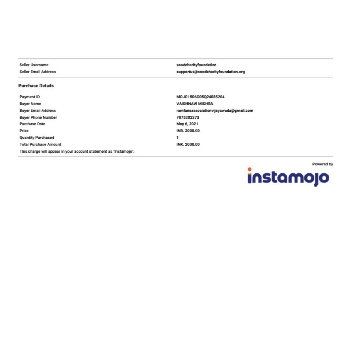 rfaVijayawadaa's tweet image. We collected 2000Rs by conducting a Contest in our insta page. Now, We are contributing this 2k in the name of Vaishnavi to the &quot;Sood Charity Foundation&quot; @SoodFoundation .
And Thanks to the each &amp;amp; every person who supported &amp;amp; united together for this cause. 
&apos;#RAPOIANS CHARITY&apos;