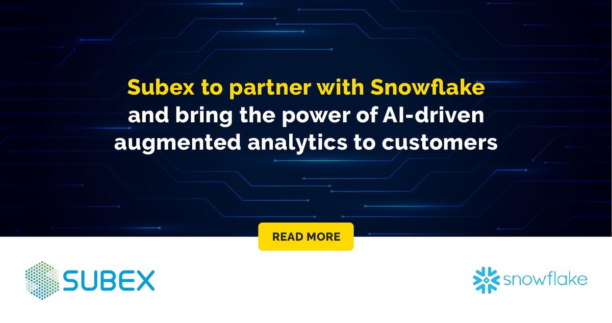 We are excited to announce that we have partnered with Snowflake Inc.,(<a href="/SnowflakeDB/">SnowflakeDB</a>), to bring AI-driven #AugmentedAnalytics to enterprises. By combining the joint capabilities of Snowflake and HyperSense, enterprises can accelerate their #AI adoption. 
…