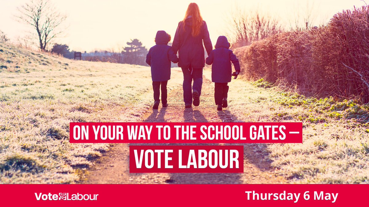 Before you drop the kids off at school, don't forget to #VoteLabour today. iwillvote.org.uk