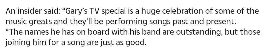 Garyismyhero's tweet photo. 'GAZ BAND TAKES OFF @GaryBarlow lands star-studded music show on BBC called I'm With The Band' #croonersessions #classics #primestimespecial #oneoffshow #celebration #sameformat 

https://t.co/LxgyeYwx4N https://t.co/rXnzleX2Jz