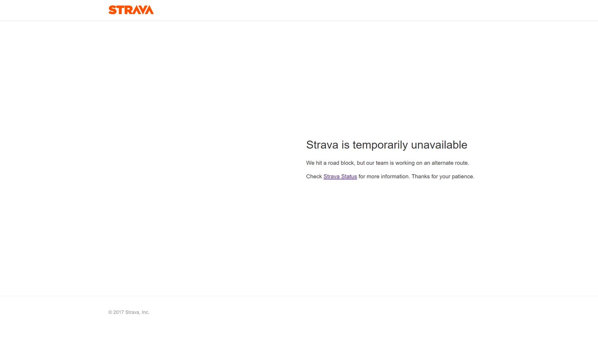 Update broke the platform? #stravadown