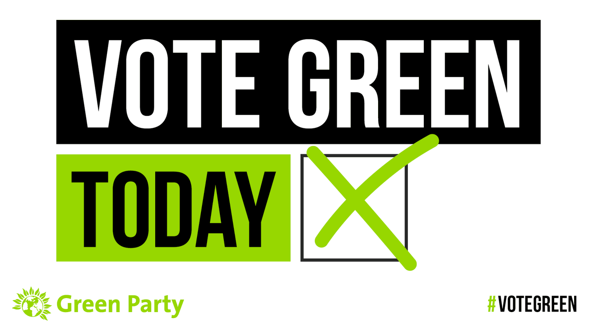 Retweet if you're voting Green today! #WantGreenVoteGreen

#VoteGreen
