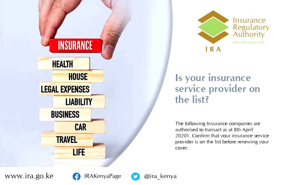 Ira Kenya Auf Twitter Section 184 Of The Insurance Act The Commissioner Of Insurance Gives Notice Of Companies Authorized To Transact Insurance Business In Kenya As At 8th April 21 The List