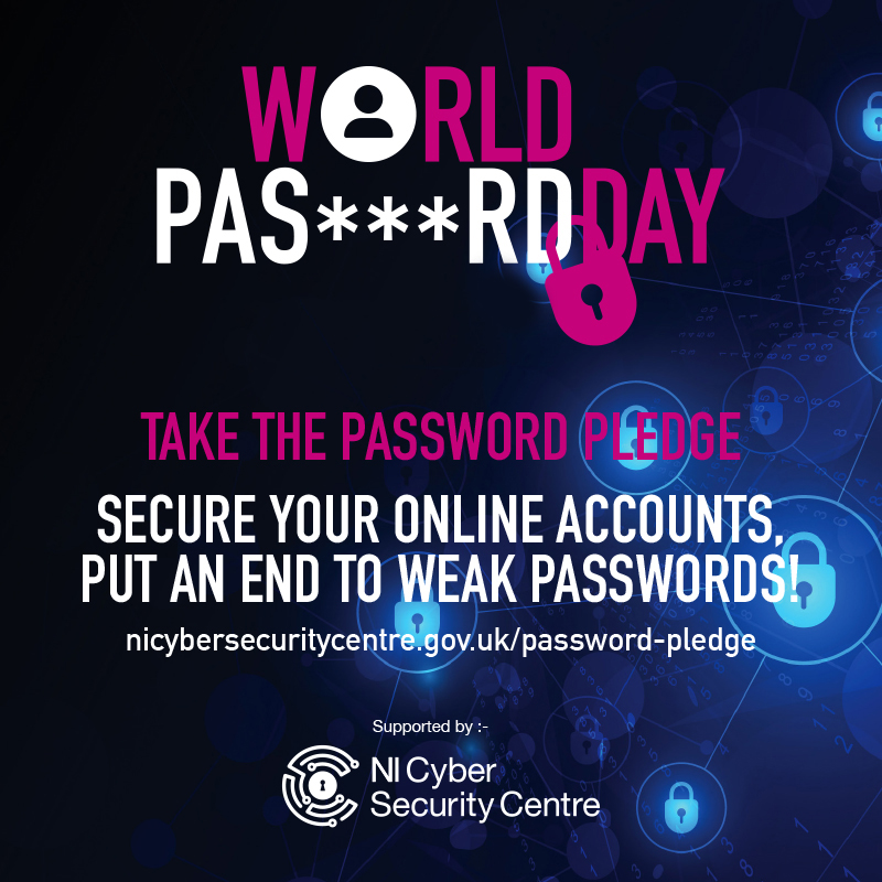 NICyberSC's tweet photo. Put an end to weak passwords! 🚫
Take the #PasswordPledge and create stronger, more secure passwords for your online accounts.🔐
Find out how ⬇️
https://t.co/fB2eySDpfQ
#WorldPasswordDay2021 #CyberSecurity https://t.co/CGjzXYdVCC