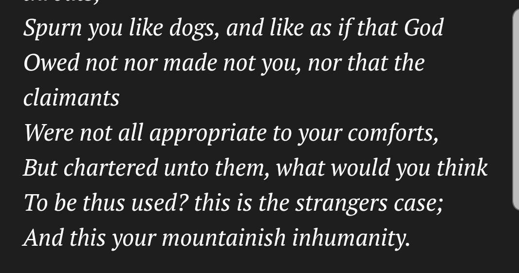 600 years ago Shakespeare wrote Sir Thomas More's speech, and it's still, sadly, relevant. We don't know what may happen in the future. When you see refugees look past the narrative that they're "young men of fighting age" and ask yourself, what would you do in their place. 15/