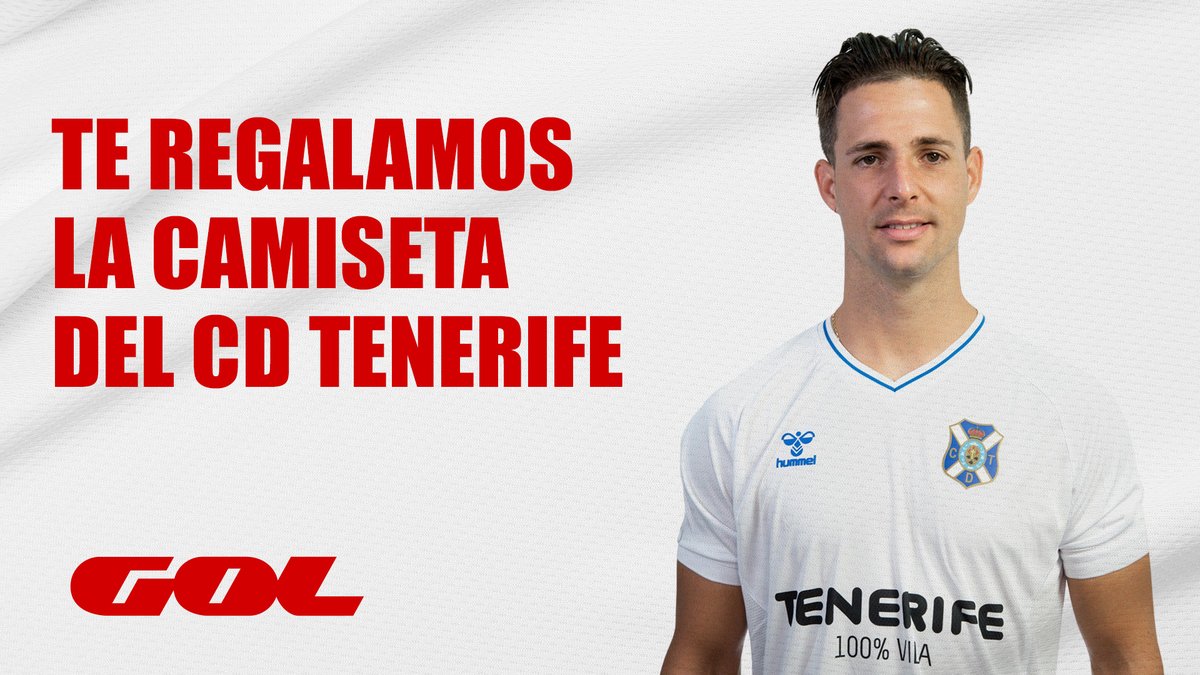 🎁 REGALO 🎁

💙 ¡Consigue la camiseta del <a href="/CDTOficial/">CD Tenerife 🏴󠁧󠁢󠁳󠁣󠁴󠁿</a>!

👇🏽 Sigue los pasos y participa:

❤️ Sigue a <a href="/Gol/">GOL</a> 
🔁 Haz RT
📲 Dinos por qué tiene que ser tuya con #TenerifeAlmeriaEnGol  

🏅 Un ganador

⏰ ¡A las 21:00h sigue el partido en ABIERTO en GOL!