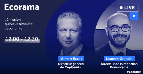 Ne manquez pas à 12h le live #Ecorama ! Aujourd'hui nous recevons <a href="/aiman_ezzat/">Aiman Ezzat</a> (DG <a href="/Capgemini/">Capgemini</a>), et, <a href="/Laurent_Grassin/">Laurent Grassin</a> (Dir Redac Boursorama) - Ces valeurs du #SBF120 qui gagnent plus de 50% depuis le début de l’année… - bit.ly/1TwHkDV#xtor=C…