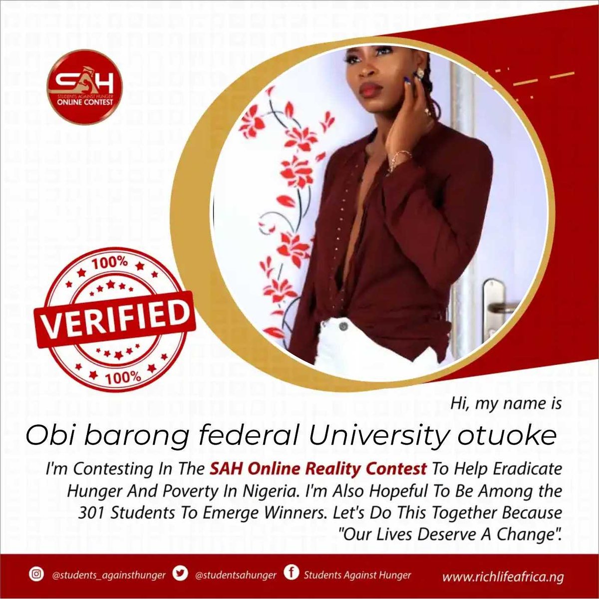 StudentsAHunger's tweet photo. Congratulations To The Verified Liberators
The Journey Of A Thousand Mile, Begins With A Step And You Have Boldly Taken The First Step

The Next Step Is To Be Verified And Have Your Pictures On Our Pages
Do you Want To See Your Face With A Verified Badge? 
https://t.co/rtN4SZg9NE https://t.co/DiqXzm5WBk