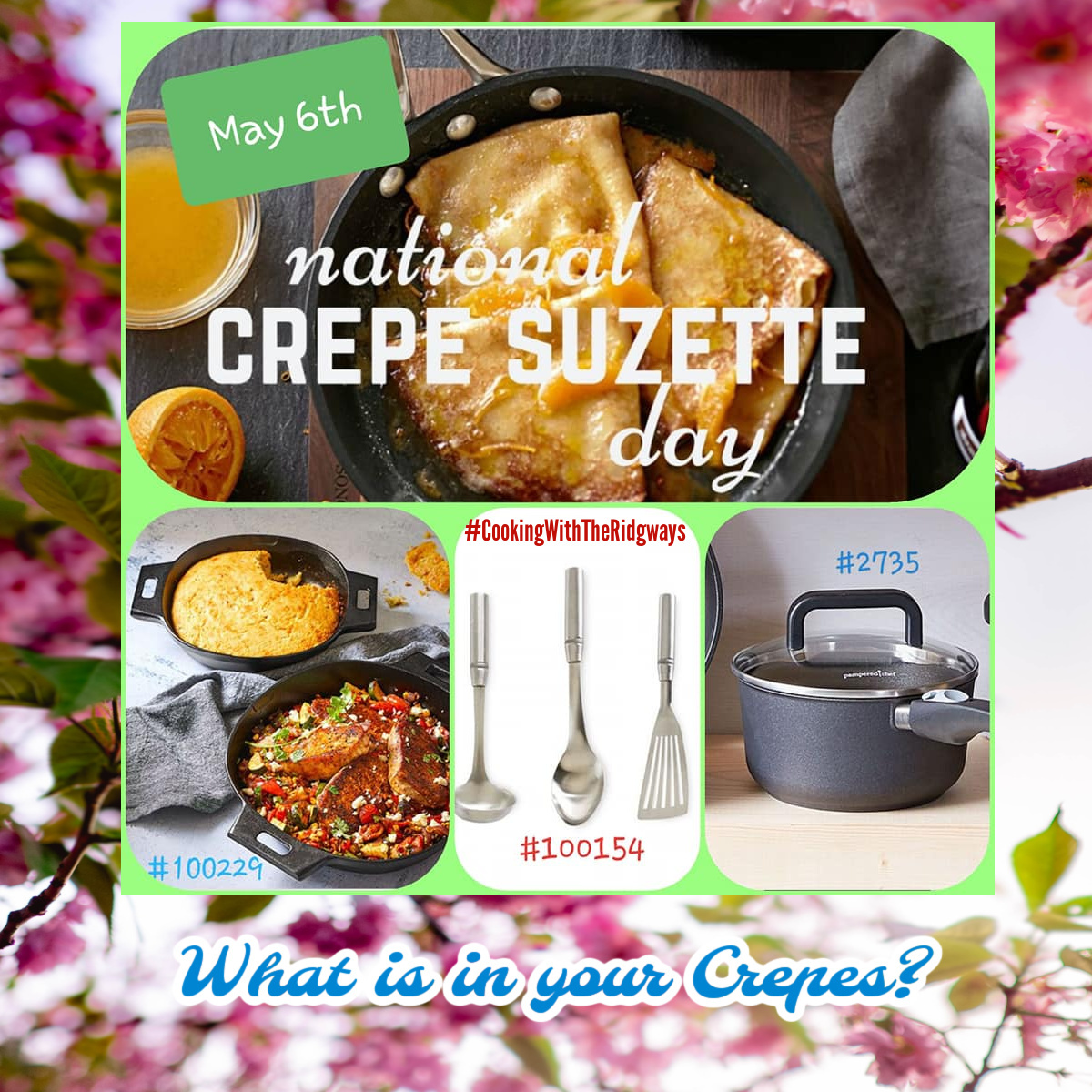 Did you know that Crepe Suzette is actually a dessert? Sounds amazing right? 
Gordon Ramsay makes it look so easy  https://t.co/X787hTHypp   could you make this? 

#cookingwiththeridgways  #pamperedchef  #nationalfooddays https://t.co/gRCdCyoGyr