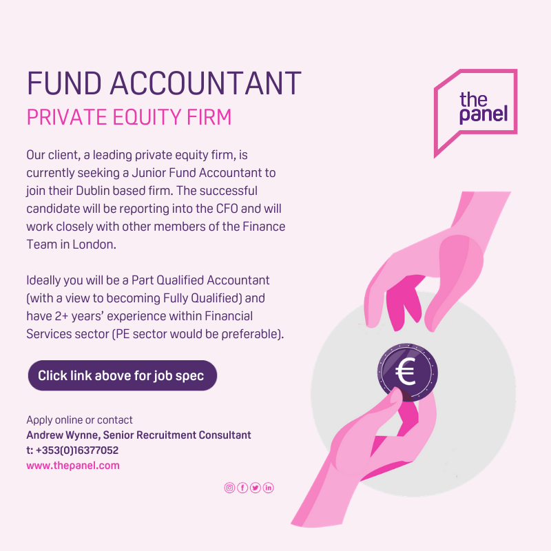 ThePanelDublin's tweet photo. Fund Accountant (https://t.co/d3obeFImCl) role currently available with our client, a leading private equity firm.
For more information please contact
Andrew Wynne at andreww@thepanel.com.
#jobfairy #fundaccountant #funds #investments https://t.co/dZvCWwoc5s