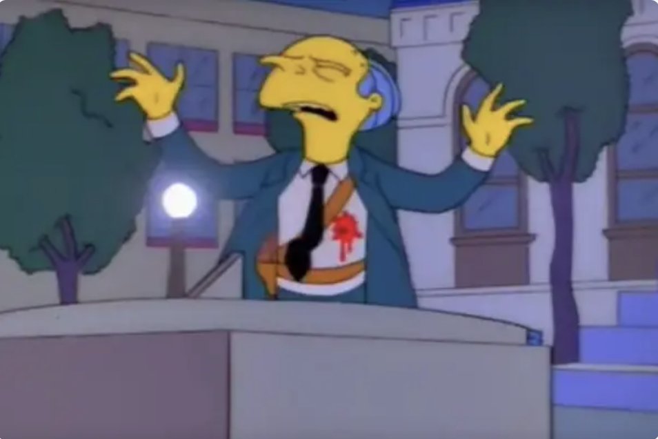 When Mr. Burns was shot in the sixth season of The Simpsons   https://www.buzzfeed.com/xavierguillaumesingh/tv-show-cliffhangers-made-us-shook
