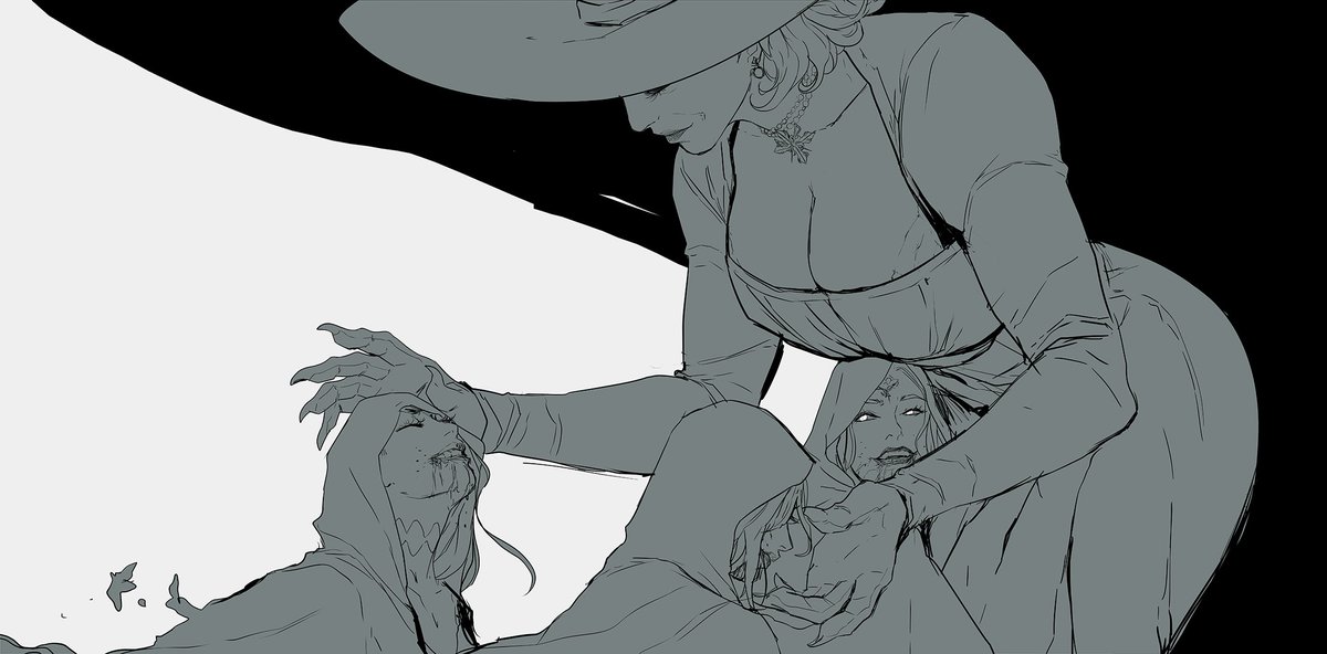 Lady Dimitrescu &amp; Daughters being sweet as fuck. Momma protect and destroy.