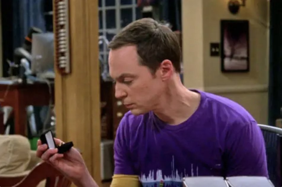 The time Amy broke up with Sheldon via video call in The Big Bang Theory?"Sheldon opened his desk drawer and said, 'what am I going to do with this now?' as he brought out an engagement ring.   https://www.buzzfeed.com/xavierguillaumesingh/tv-show-cliffhangers-made-us-shook