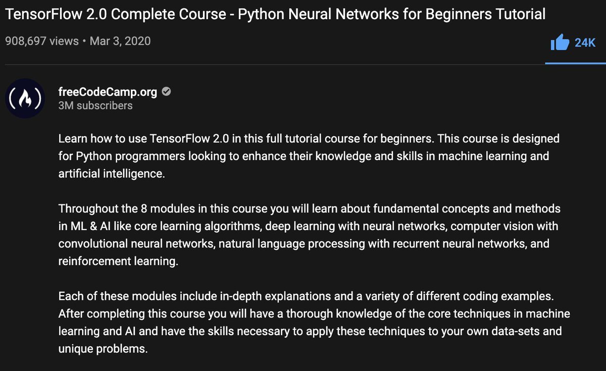 9. TensorFlow: 10. PyTorch: 11. Essense of Linear Algebra:  https://www.youtube.com/playlist?list=PLZHQObOWTQDPD3MizzM2xVFitgF8hE_ab12. Essense of Calculus:  https://www.youtube.com/playlist?list=PLZHQObOWTQDMsr9K-rj53DwVRMYO3t5Yr