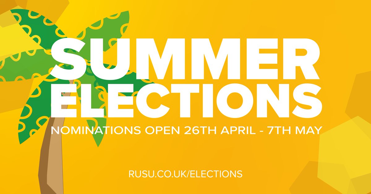 Are you an Undergraduate student? Do you want to make positive change on school or course level?

We are electing eight new UG Senior Reps to join our current team. 

To find out more, visit rusu.co.uk/summerelections