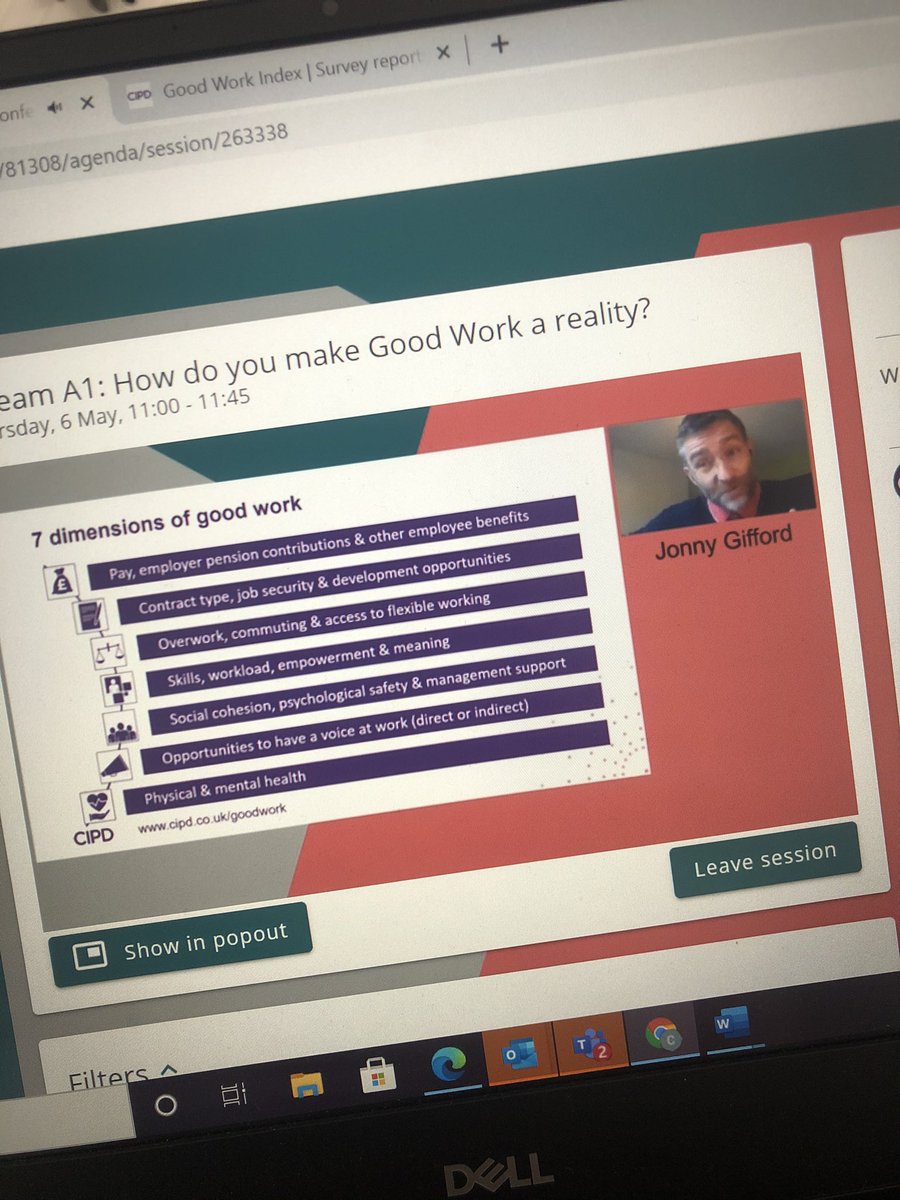 How do you make Good Work a reality? @jonnygiff looks at the 7 dimensions of good work #cipdNAC21