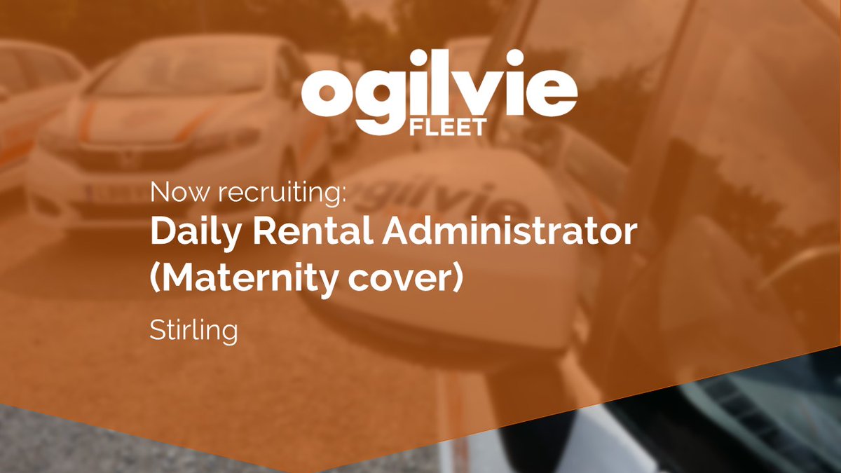 We are looking for maternity cover for a Daily Rental Administrator in our #Stirling Head Office.

For more information, take a look at the job description here:
ofcms.idac.space/wp-content/upl…

#TeamOgilvie #Recruitment